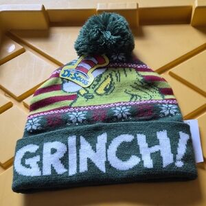 Dr. Seuss Grinch Green Knit Hat with Pom-Pom from old navy adults unisex